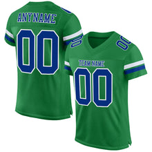 Загрузить изображение в средство просмотра галереи, Custom Grass Green Royal-White Mesh Authentic Football Jersey