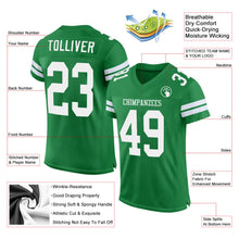 Загрузить изображение в средство просмотра галереи, Custom Grass Green White Mesh Authentic Football Jersey