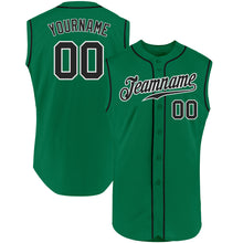 Загрузить изображение в средство просмотра галереи, Custom Kelly Green Black-White Authentic Sleeveless Baseball Jersey