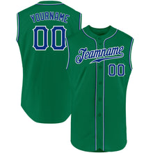 Загрузить изображение в средство просмотра галереи, Custom Kelly Green Royal-White Authentic Sleeveless Baseball Jersey