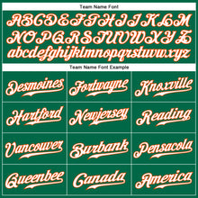 Load image into Gallery viewer, Custom Kelly Green White-Orange Authentic Sleeveless Baseball Jersey