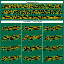 Загрузить изображение в средство просмотра галереи, Custom Kelly Green Black-Gold Authentic Sleeveless Baseball Jersey