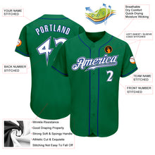 Load image into Gallery viewer, Custom Kelly Green White-Royal Authentic Baseball Jersey