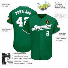 Load image into Gallery viewer, Custom Kelly Green White-Gray Authentic Baseball Jersey