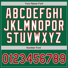 Load image into Gallery viewer, Custom Kelly Green White Pinstripe Red-White Authentic Baseball Jersey