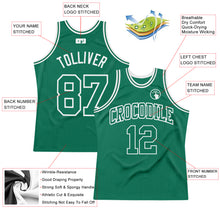 Laden Sie das Bild in den Galerie-Viewer, Custom Kelly Green Kelly Green-White Authentic Throwback Basketball Jersey