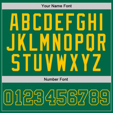 Laden Sie das Bild in den Galerie-Viewer, Custom Kelly Green Kelly Green-Gold Authentic Throwback Basketball Jersey