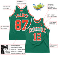 Charger l'image dans la galerie, Custom Kelly Green Orange-White Authentic Throwback Basketball Jersey