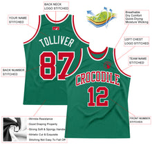 Загрузить изображение в средство просмотра галереи, Custom Kelly Green Red-White Authentic Throwback Basketball Jersey