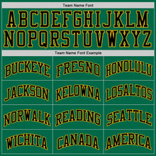 Загрузить изображение в средство просмотра галереи, Custom Kelly Green Black-Gold Authentic Throwback Basketball Jersey