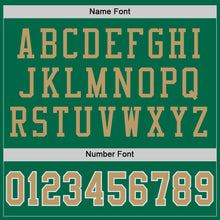 Загрузить изображение в средство просмотра галереи, Custom Grass Green Old Gold-White Mesh Authentic Throwback Football Jersey