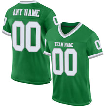 Загрузить изображение в средство просмотра галереи, Custom Grass Green White-Gray Mesh Authentic Throwback Football Jersey