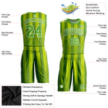 Laden Sie das Bild in den Galerie-Viewer, Custom Kelly Green Neon Green-White Round Neck Sublimation Basketball Suit Jersey