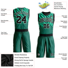 Загрузить изображение в средство просмотра галереи, Custom Kelly Green Black-White Round Neck Sublimation Basketball Suit Jersey