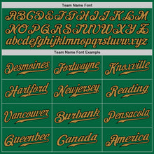 Load image into Gallery viewer, Custom Kelly Green Old Gold-Black Authentic Baseball Jersey