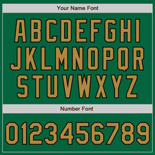 Load image into Gallery viewer, Custom Kelly Green Old Gold-Black Authentic Baseball Jersey