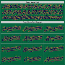 Laden Sie das Bild in den Galerie-Viewer, Custom Kelly Green Navy-Old Gold Authentic Baseball Jersey