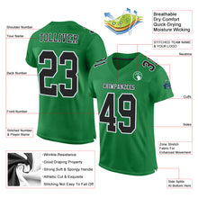 Загрузить изображение в средство просмотра галереи, Custom Grass Green Black-White Mesh Authentic Football Jersey