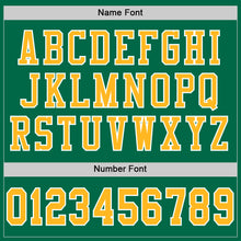 Загрузить изображение в средство просмотра галереи, Custom Grass Green Gold-White Mesh Authentic Football Jersey