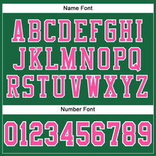 Load image into Gallery viewer, Custom Kelly Green Pink-White Mesh Authentic Football Jersey