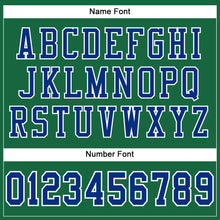 Laden Sie das Bild in den Galerie-Viewer, Custom Kelly Green Royal-White Mesh Authentic Football Jersey