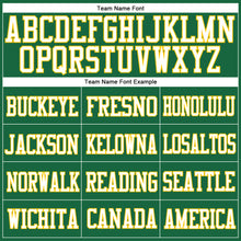 Load image into Gallery viewer, Custom Kelly Green Gold-White Mesh Authentic Football Jersey