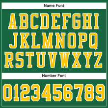 Load image into Gallery viewer, Custom Kelly Green Gold-White Mesh Authentic Football Jersey