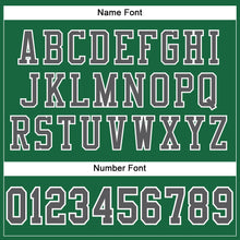 Laden Sie das Bild in den Galerie-Viewer, Custom Kelly Green Steel Gray-White Mesh Authentic Football Jersey