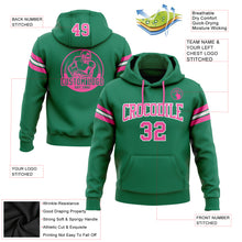 Загрузить изображение в средство просмотра галереи, Custom Stitched Kelly Green Pink-White Football Pullover Sweatshirt Hoodie