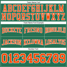 Загрузить изображение в средство просмотра галереи, Custom Stitched Kelly Green Orange-White Football Pullover Sweatshirt Hoodie