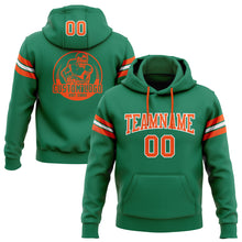 Загрузить изображение в средство просмотра галереи, Custom Stitched Kelly Green Orange-White Football Pullover Sweatshirt Hoodie