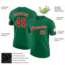 Загрузить изображение в средство просмотра галереи, Custom Kelly Green Red-White Performance T-Shirt