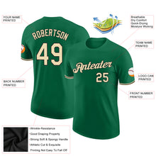 Load image into Gallery viewer, Custom Kelly Green Cream-Black Performance T-Shirt