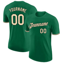 Load image into Gallery viewer, Custom Kelly Green Cream-Black Performance T-Shirt