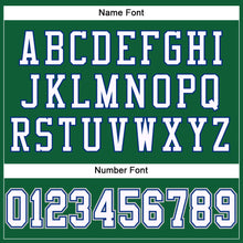 Laden Sie das Bild in den Galerie-Viewer, Custom Kelly Green White Royal-Gray Mesh Authentic Football Jersey