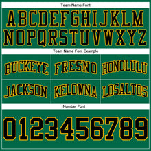 Загрузить изображение в средство просмотра галереи, Custom Kelly Green Black-Gold Authentic Throwback Basketball Shorts