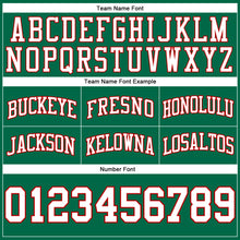 Загрузить изображение в средство просмотра галереи, Custom Kelly Green White-Red Authentic Throwback Basketball Shorts