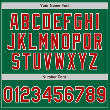 Загрузить изображение в средство просмотра галереи, Custom Kelly Green Red-White Authentic Baseball Jersey