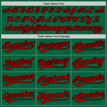 Загрузить изображение в средство просмотра галереи, Custom Kelly Green Red-Black Authentic Baseball Jersey