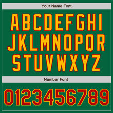 Загрузить изображение в средство просмотра галереи, Custom Kelly Green Red-Gold Authentic Baseball Jersey