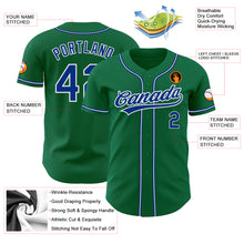 Load image into Gallery viewer, Custom Kelly Green Royal-White Authentic Baseball Jersey