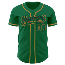 Load image into Gallery viewer, Custom Kelly Green Kelly Green Black-Old Gold Authentic Baseball Jersey
