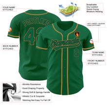 Load image into Gallery viewer, Custom Kelly Green Kelly Green Black-Old Gold Authentic Baseball Jersey