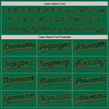 Load image into Gallery viewer, Custom Kelly Green Kelly Green Black-Old Gold Authentic Baseball Jersey