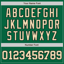 Load image into Gallery viewer, Custom Kelly Green City Cream-Black Authentic Baseball Jersey