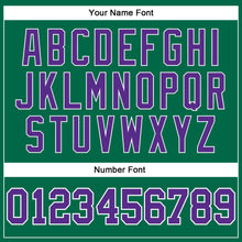 Load image into Gallery viewer, Custom Kelly Green Purple-White Authentic Throwback Basketball Jersey