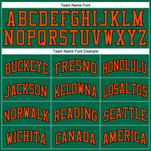 Загрузить изображение в средство просмотра галереи, Custom Kelly Green Orange-Black Authentic Throwback Basketball Jersey