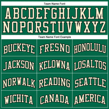 Load image into Gallery viewer, Custom Kelly Green Cream-Black Authentic Throwback Basketball Jersey