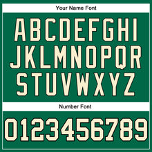 Load image into Gallery viewer, Custom Kelly Green Cream-Black Authentic Throwback Basketball Jersey