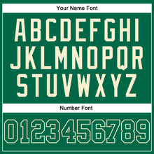 Laden Sie das Bild in den Galerie-Viewer, Custom Kelly Green Kelly Green-Cream Authentic Throwback Basketball Jersey